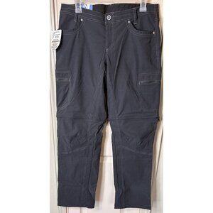 NWT Kuhl Kliffside Gray Convertible Womens 10 Outdoor Hiking Pants 32” Inseam